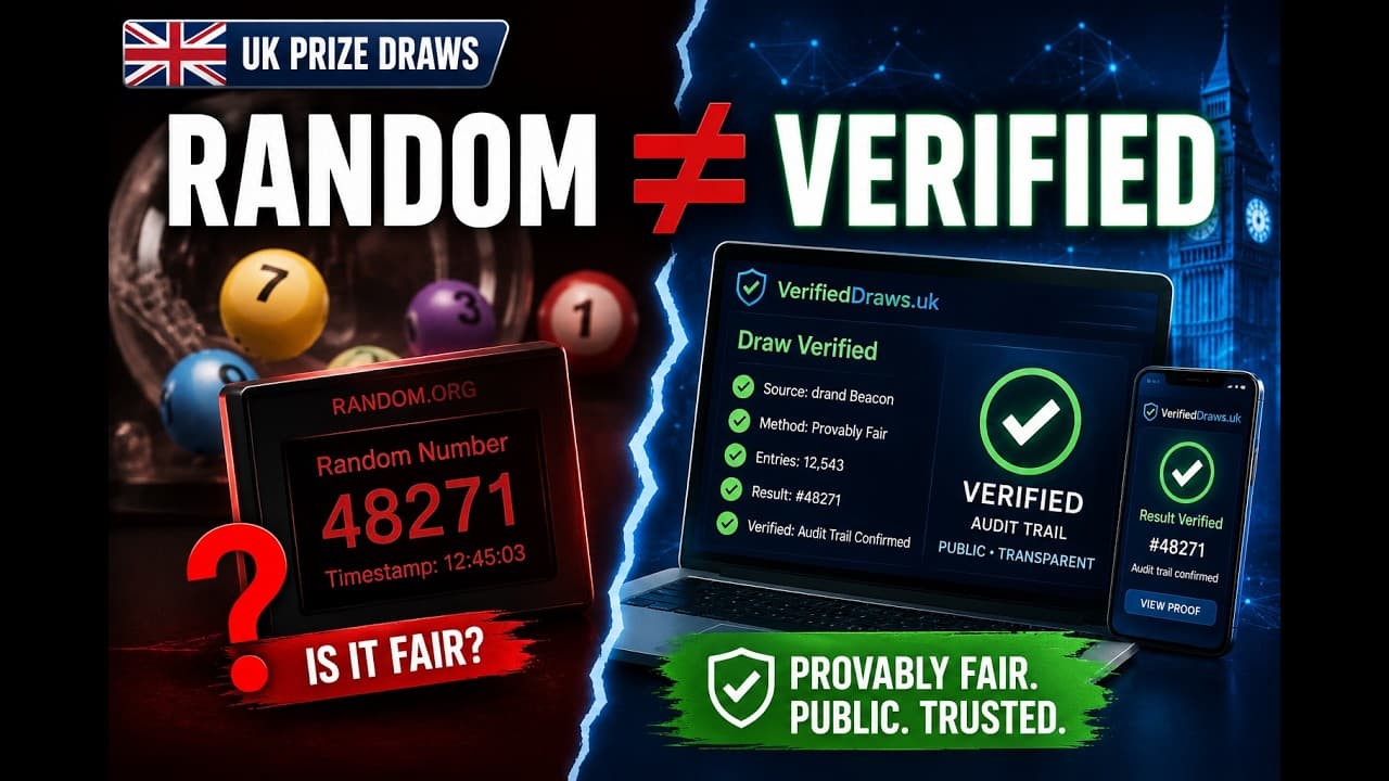 Verified Draws explainer — UK prize draws, drand and verifiable randomness